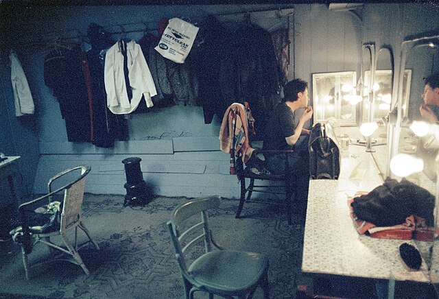 Theatre changing room, 1974