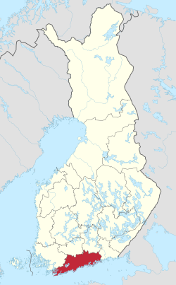Location of Uusimaa – Nyland