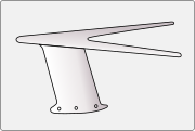 A perspective drawing of a VOR antenna.