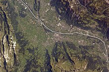 View of Vaduz from space