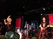 The band playing at a venue in 2014 Veridia2.jpg