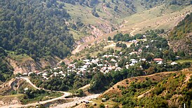 View of Laza village in Gabala District of Azerbaijan.jpg