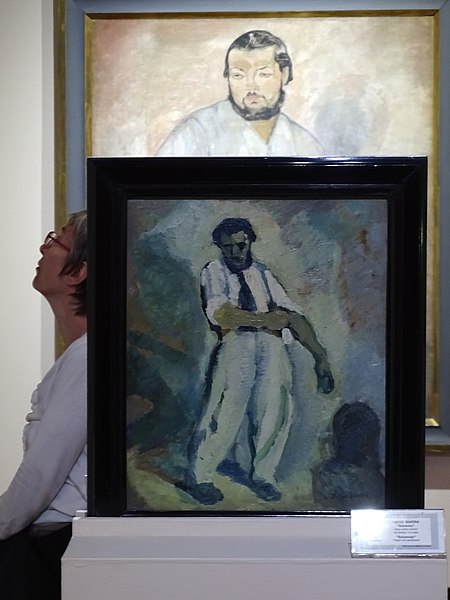 File:Visitor in Diego Rivera Museum-House - With Rivera Artworks - Guanajuato - Mexico (39168793801).jpg