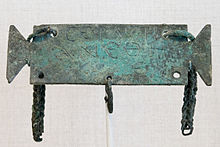 Bronze votive tablet inscribed to Serapis (2nd century) Votive tablet Serapis Met 21.88.172.jpg