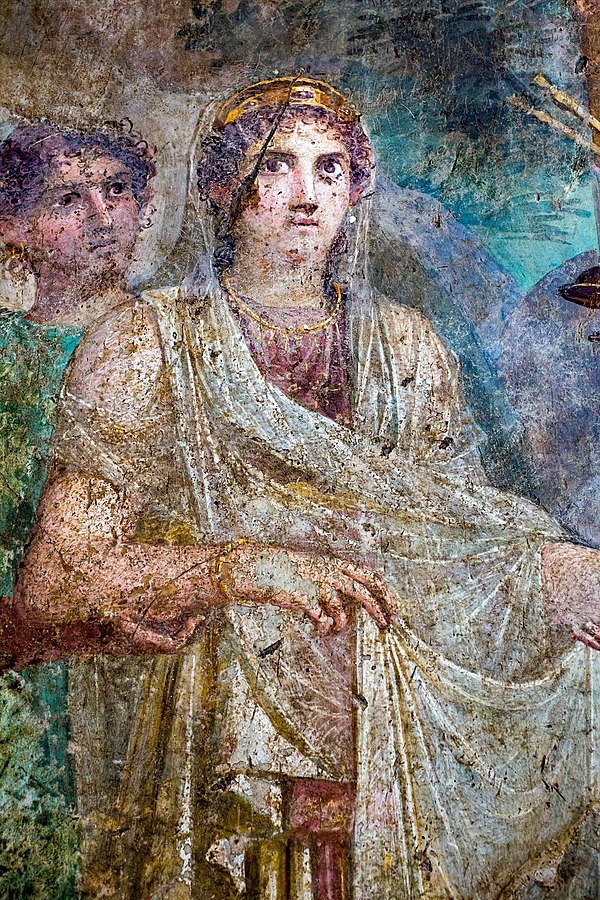 Juno-Hera, antique fresco from Pompeii