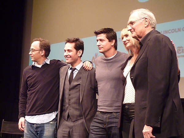 The cast of Wanderlust at a screening at Film Society of Lincoln Center, 2012