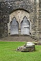 Internal view of the west front of the church at Tintern Abbey in Tintern, Monmouthshire.