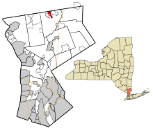 Westchester County New York incorporated and unincorporated areas Lincolndale highlighted.svg