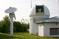 Instalación de medición por láser en Wettzell (Baviera, Alemania)