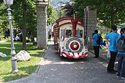 Little train around the street of Esino Lario during Wikimania 2016.