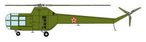 Yakovlev Yak-100 Side.svg