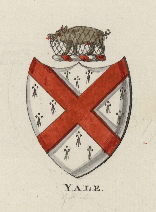 The coat of arms of the College is inspired by the coat of arms of Elihu Yale