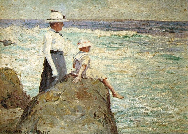 File:'Hester and Helen Hitchcock at Black Point' by D. Howard Hitchcock, 1915.jpg