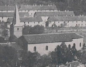 Ancienne église de 1752 avec clocher.