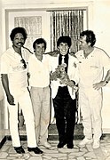 Анхел Херера на гости на треньора Любен Гаджев, заедно с Пейчо Паев и майстора на спорта Николай Пашкулов