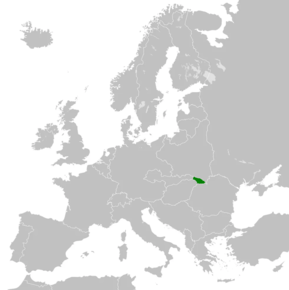 Kart over Karpato-Ukraina