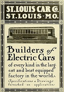 St Louis Car Co. Builder's Plate - Market Street Railway