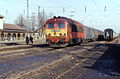 Vácról érkező vonat Rákospalota-Újpest állomáson (1992)