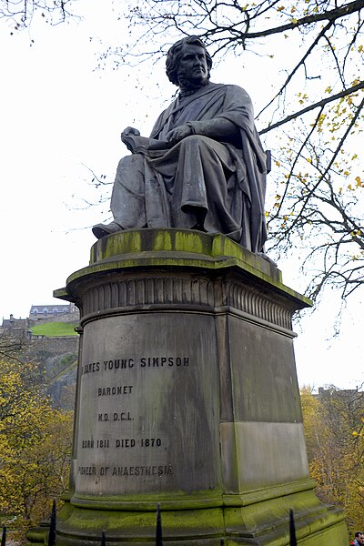 File:1. Statue of Sir James Young Simpson, by William Brodie, 1877 CE. Princes Street, Edinburgh.jpg