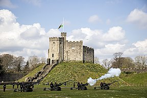 104 Regiment Royal Artillery strzela salutem z pistoletu śmierci dla księcia Filipa