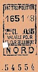 Ticket de 2e classe émis le 165e jour de l'année 1911, soit le mercredi 14 juin 1911.