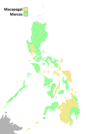 1965 Philippine presidential election results per province.png