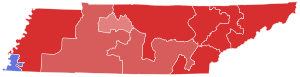 2012 United States Senate election in Tennessee by Congressional District.svg