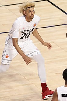 Bowen at the 2017 McDonald's All-American game 20170329 MCDAAG Brian Bowen II moves toward the paint.jpg