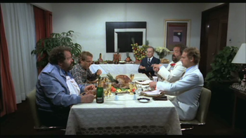 Terence Hill-lel és Harold Bergmannal a Nincs kettő négy nélkül című filmben, kettős szerepben