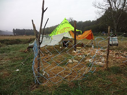 Various makeshift installations are built by the protesters to sustain their occupation of the ZAD, like this hen house at the ZAD du Testet.