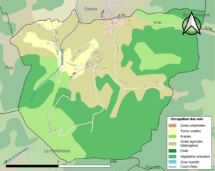 Mappa a colori che mostra l'uso del suolo.