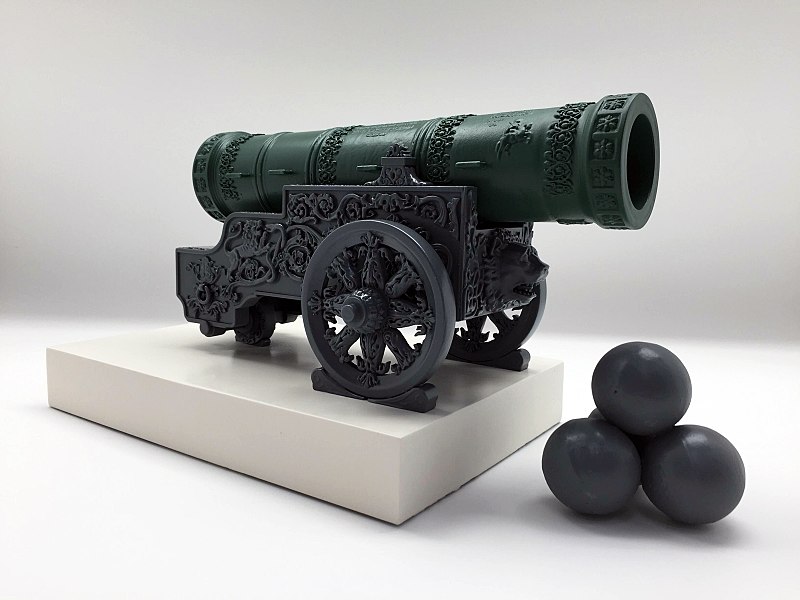 File:3D printed tactile replica of the Tsar Cannon.jpg