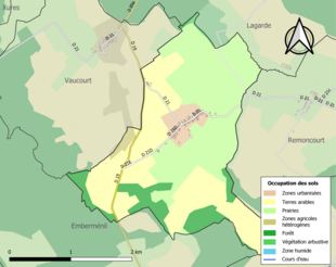 Kolorowa mapa przedstawiająca użytkowanie gruntów.