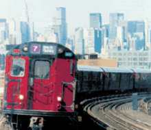 A 7 train of R36 cars at 33rd Street-Rawson Street, in the Redbird paint scheme 7Train-33Rawson.png