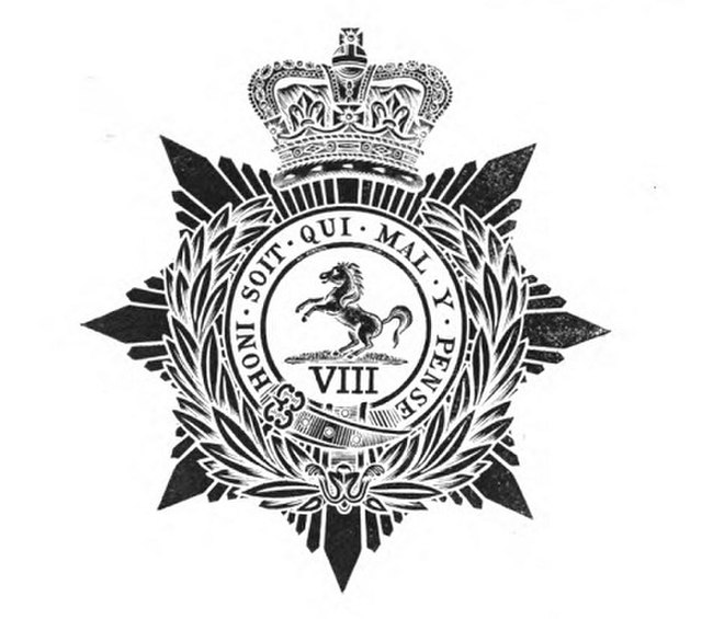 Cap badge of the 8th (The King's) Regiment of Foot