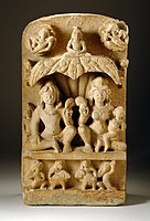 'A Jain Family Group' sculpture, Los Angeles County Museum of Art, 6th century