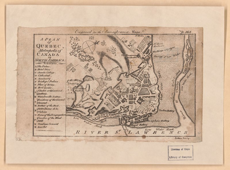 File:A plan of Quebec, metropolis of Canada in North America LOC 2017593659.tif