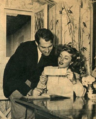 Alan and Mary Marshal at home, 1940s