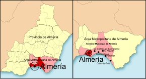 Mapa do município de Almeria