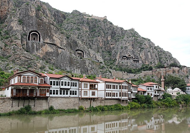 Ancient Pontic tombs on the mountains of Amasya