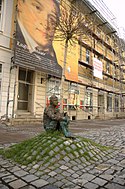 Статуя Каспара Хаузера в Ансбахе.