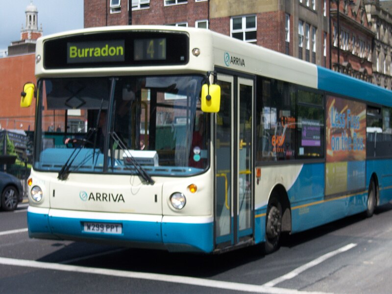 File:Arriva bus 4523 Volvo B10BLE Alexander ALX300 W299 PPT in Newcastle 9 May 2009.jpg