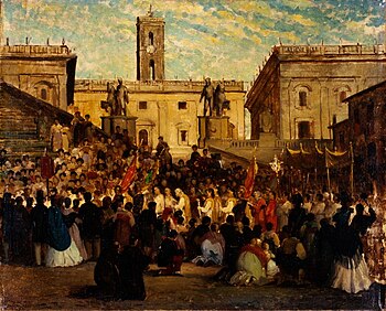 Processione all'Aracoeli, 1870 ca. (Fondazione Cariplo).