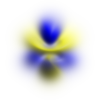 Orbital cloud with actual probability density distribution.