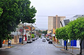 Av. Princesa Isabel no centro de Presidente Venceslau