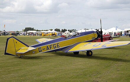 1937-built BA Swallow II in 2007 Ba swallow II g-afge of 1937 arp.jpg