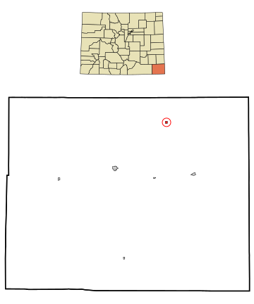 File:Baca County Colorado Incorporated and Unincorporated areas Two Buttes Highlighted.svg