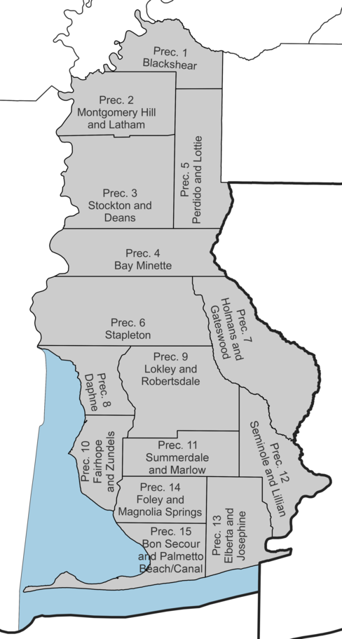 Baldwin County, Alabama census divisions, 1930-1950.tif