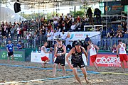 Deutsch: Beachhandball Europameisterschaften 2019 (Beach handball Euro); Tag 4: 5. Juli 2019 – Männer, Viertelfinale, Russland-Polen 2:0 (30:22, 19:18) English: Beach handball Euro; Day 4: 5 July 2019 – Quarter Final Men – Russia-Poland 2:0 (30:22, 19:18)