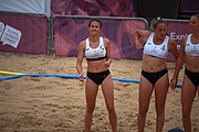 Deutsch: Beachhandball bei den Olympischen Jugendspielen 2018; Tag 5, 10. November 2018; Mädchen, Hauptrunde - Kroatien-Niederlande 1:2 English: Beach handball at the 2018 Summer Youth Olympics at 11 October 2018 – Girls Main Round – Croatia-Netherlands 1:2